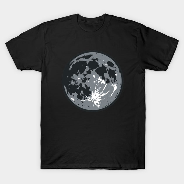 Moon illustration by turboPISTOLA T-Shirt by turbopistola